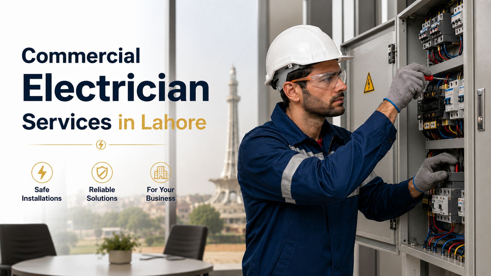 Commercial office electrical installation in Lahore